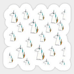 Unicorn cute pattern Sticker